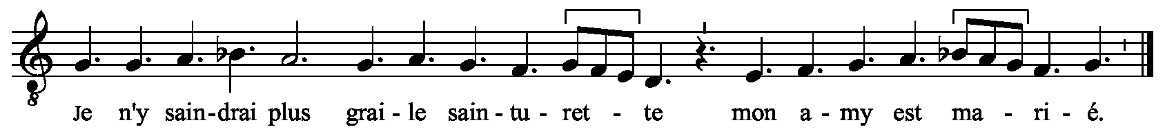 Refrain musical notation